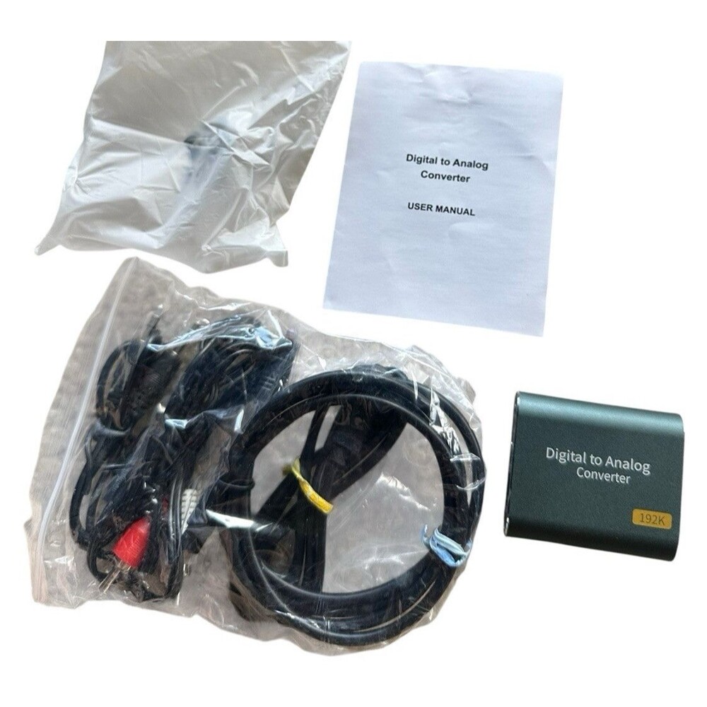 Digital to Analog Audio Converter 192K SPDIF Optical Coaxial 3.5mm audio RCA